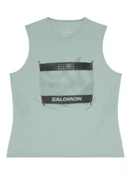 Топ с логотипом из коллаборации с Salomon MM6 Maison Margiela X Salomon, зеленый