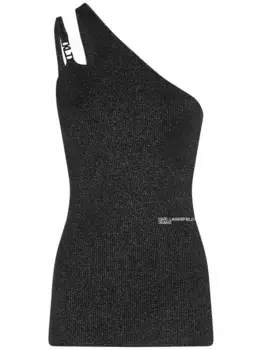 Топ с логотипом Karl Lagerfeld Jeans, черный