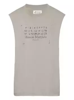 Топ с логотипом MAISON MARGIELA, серый