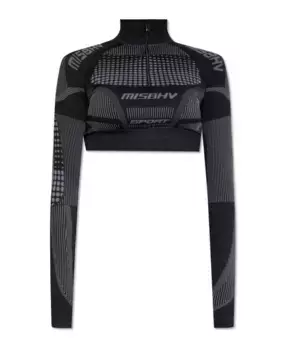 Топ с логотипом Misbhv, черный