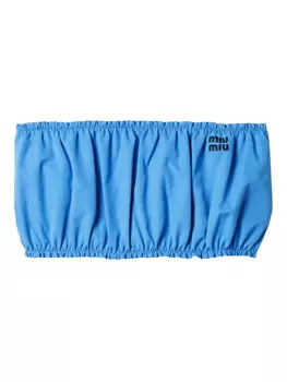 Топ с логотипом Miu Miu, синий