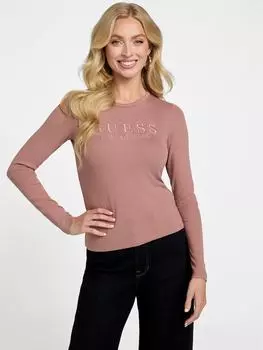 Топ с логотипом Mizza Guess Factory, цвет roasted chestnut