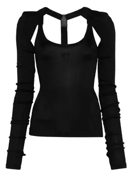 Топ с логотипом Off-White, черный