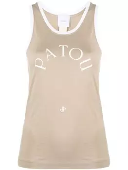 Топ с логотипом Patou, коричневый