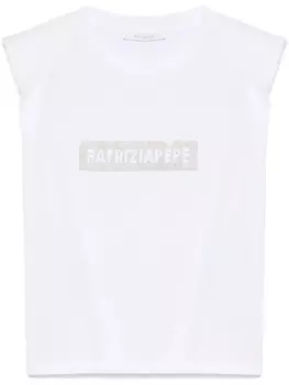 Топ с логотипом Patrizia Pepe, белый