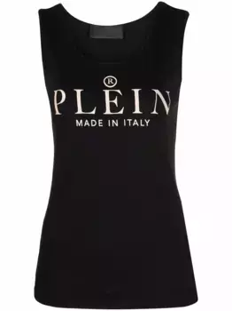 Топ с логотипом Philipp Plein, черный