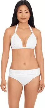 Топ с лямкой на шее и формованной чашкой Beach Club Solids LAUREN Ralph Lauren, белый
