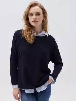 Топ с люрексом и длинными рукавами Hybrid, цвет dark blue