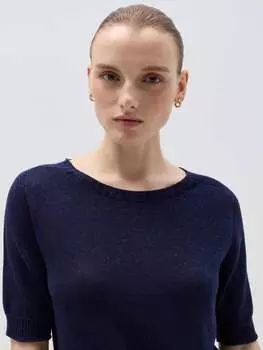 Топ с люрексом и короткими рукавами Hybrid, цвет dark blue