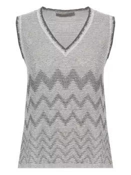 Топ с люрексом и узором шеврон D.Exterior, серый
