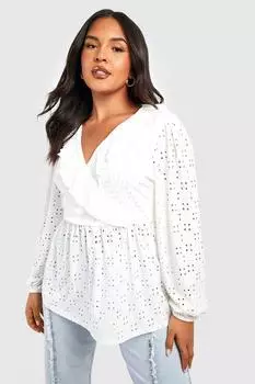 топ с люшками Boohoo, белый