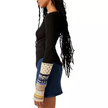 Топ с манжетами Cosy Craft женский Free People, цвет Black Combo