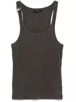 Топ с металлическим декором Mugler, серый