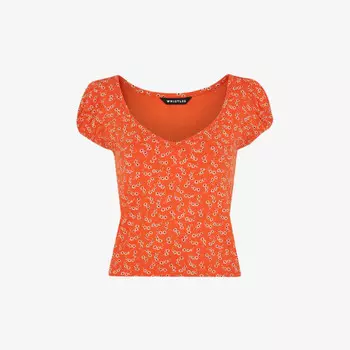 Топ с микроцветочным принтом в виде сердца Whistles, мультиколор