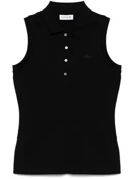 Топ с нашивкой-логотипом Lacoste, черный