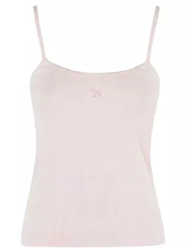 Топ с нашивкой-логотипом Maison Kitsun, розовый