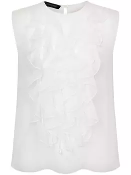 Топ с оборками Alberta Ferretti, белый