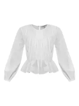 Топ с оборками и сборками AllSaints, белый