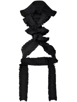 Топ с оборками Noir Kei Ninomiya, черный