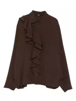 Топ с оборками Seventy, коричневый