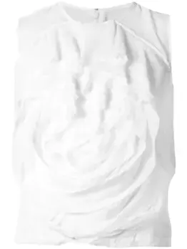 Топ с оборками спереди COMME DES GARCONS, белый