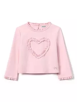 Топ с оборками в виде сердца Self-Portrait Kids, розовый