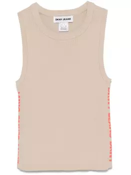 Топ с отделкой логотипом DKNY, нейтральный