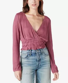 Топ с отделкой pointelle surplice Lucky Brand, мульти