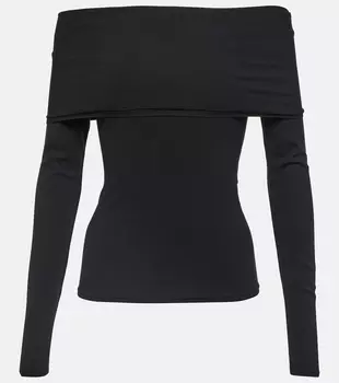 Топ с открытыми плечами Alaa, черный