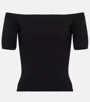 Топ с открытыми плечами ALEXANDER MCQUEEN, черный