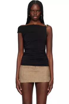 Топ с открытыми плечами Amiri, черный