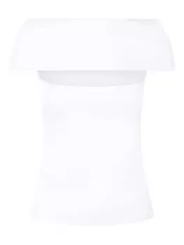 Топ с открытыми плечами Circus Hotel, белый