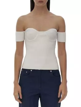Топ с открытыми плечами Contour Helmut Lang, белый