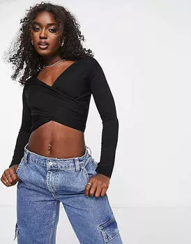 Топ с открытыми плечами и длинными рукавами ASOS DESIGN
