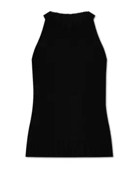 Топ с открытыми плечами и застежкой Allsaints, черный