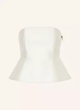 Топ с открытыми плечами из льна Luisa Cerano, экрю