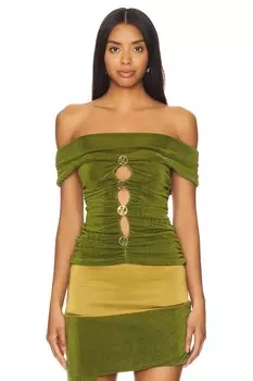 Топ с открытыми плечами Khanums, хаки