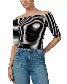 Топ с открытыми плечами Laur Joe's Jeans, черный