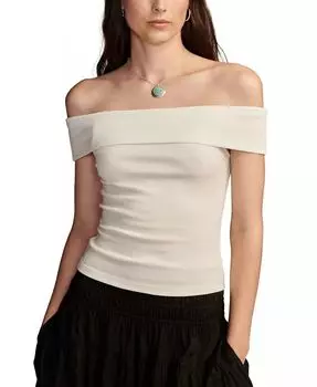 Топ с открытыми плечами Lucky Brand, белый