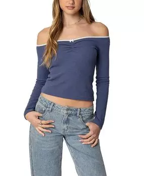 Топ с открытыми плечами Tal Edikted, синий