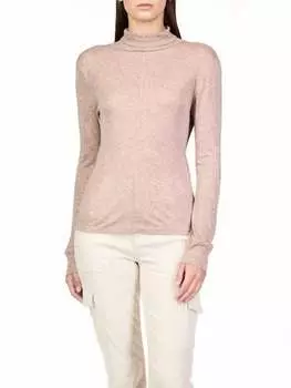 Топ с открытыми швами и воротником-стойкой из перьевого меха Sanctuary, цвет heather feather