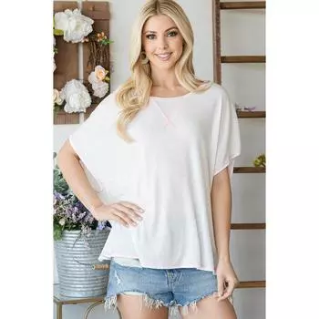 Топ с открытыми спинками и широкими рукавами FASHNZFAB, слоновая кость