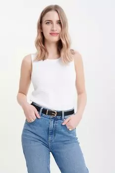 Топ с овальным вырезом Greenpoint, белый