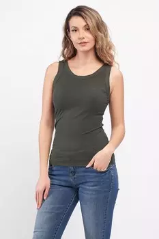 Топ с овальным вырезом Timeout, зеленый