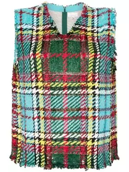 Топ с пайетками Ashish, синий