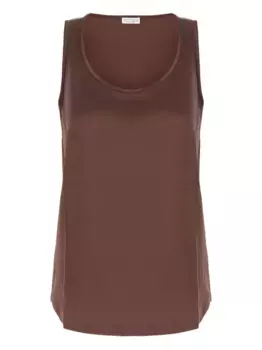Топ с пайетками Brunello Cucinelli, коричневый