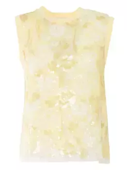 Топ с пайетками Ermanno Scervino, желтый