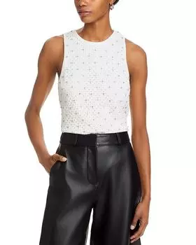 Топ с пайетками - Exclusive AQUA, белый