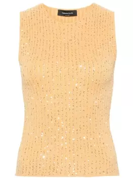 Топ с пайетками Fabiana Filippi, желтый
