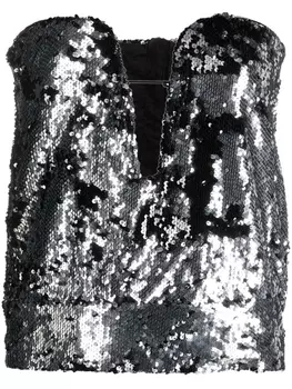 Топ с пайетками ISABEL MARANT, серый
